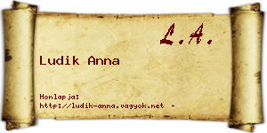 Ludik Anna névjegykártya